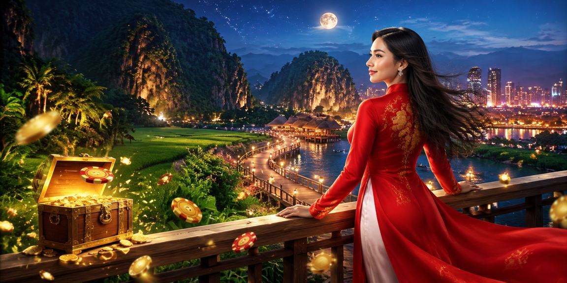 Trò chơi bài casino trực tuyến với trang phục áo dài tại Ninh Bình